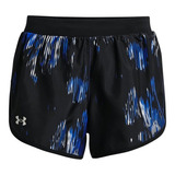 Short Under Armour Fly By 2 0 Printed Mujer-negro