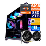 Pc Gamer Cpu Ryzen 5 8500g, 2tb, 64gb Ddr5, Rtx 4070 12gb