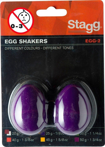 Stagg Seg-2pp Huevos Rítmicos Par Púrpura 25 Gramos