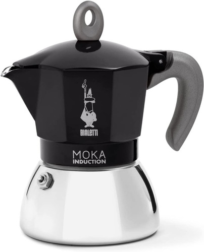 Bialetti Moka Induction 2 Cups Cafetera Italiana - Negro