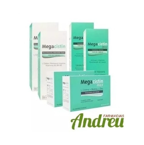 Megacistin Max X60 + 2 Shampoo Tratant + 2 Loción Tratante  
