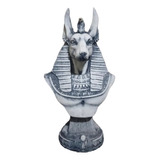 Figura Resina P/acuario Anubis Egipcio Busto Chico 22x12cm