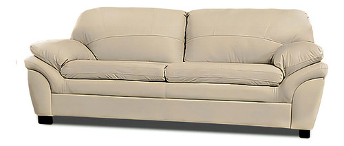 Sofa De Piel - Génova - Conforto Muebles Color Marfil