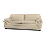 Sofa De Piel - Génova - Conforto Muebles Color Marfil