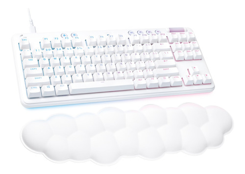 Teclado Mecánico Gamer Logitech G713 Aurora White Rgb Brown