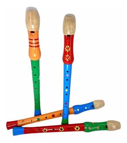  Flauta De Madera Infantil - Instrumento Musical Didáctico