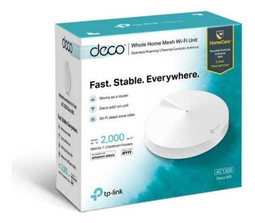 Deco M5 Pack De 1 Mesh Tp Link Ac1300 Giga Wifi System 1267m Color Blanco