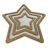 Estrella Calada Aro Arandela Kit X 30u 33cm Mdf/fibrofacil