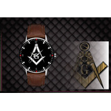 Relógio De Pulso Personalizado Maçonaria Maçon - Cod.mçrp015