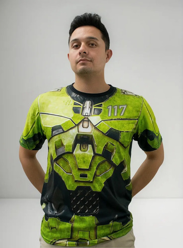 Playera Sublimada Master Chief Tallas Extra
