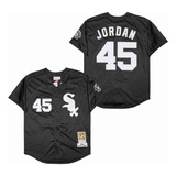 Camiseta De Beisbol Bordada Negra Chicago White Sox Jersey