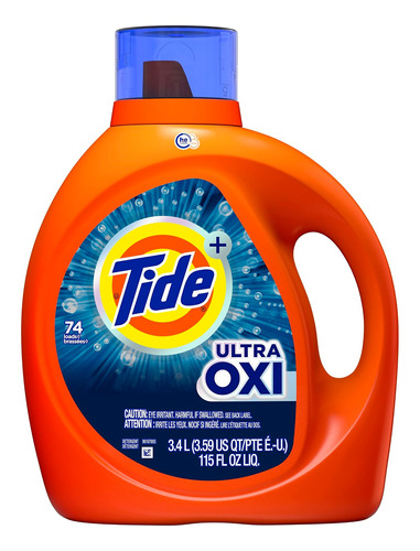 Tide Ultra Oxi - Jabón Líquido Detergente Para Ropa, 74 C.