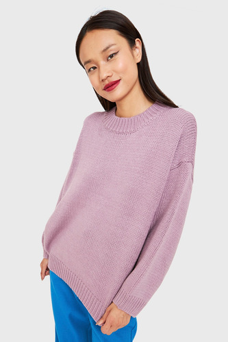 Sweater Básico Holgado Lila Nicopoly