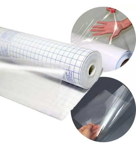 Papel Plástico Adesivo Contact Transparente 45cm X 25m