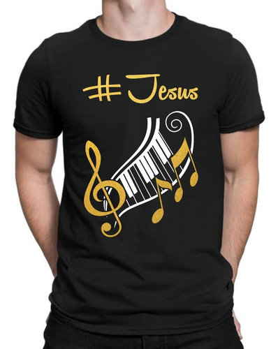 Camiseta Gospel Piano,masculina,promoção,100% Algodão