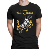 Camiseta Gospel Piano 100% Algodão,promoção,confortável,top