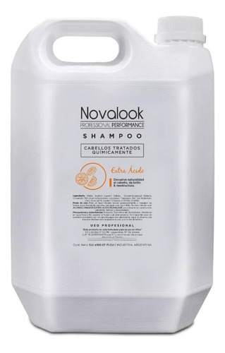 Shampoo Extra Acido Novalook X 5 Litros Pos Tecnico Z/oeste