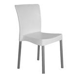 Silla Presidente Mascardi Blanco Plastico Apilable