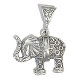 Dije De  Elefante  Plata 925 Pendiente Joyería