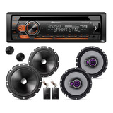 Kit Cd Pioneer Bluetooth Deh-s4280bt + Falantes Top Spotify