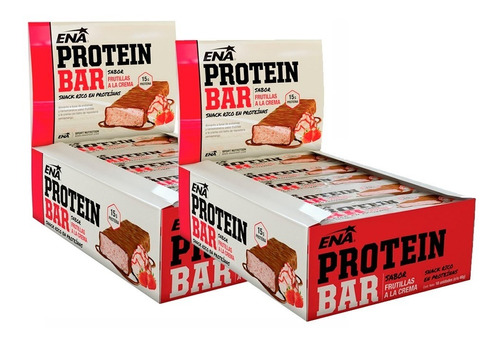 2 Barras Proteína 16unidades C/u Protein Bar Ena 46gr C/u