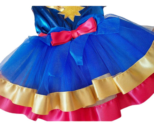 Roupa Roupinha Vestido Fantasia Capitã América Pet Barato M