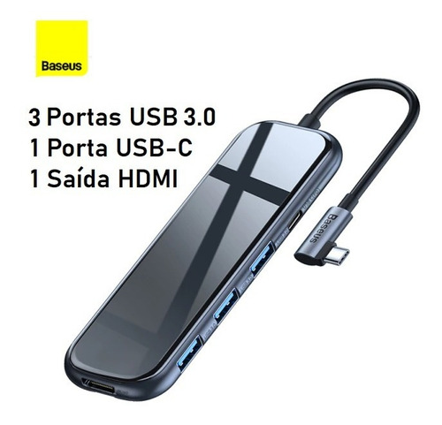 Hub Usb-c 3.0 Hdmi 4k Macbook  Notebook Conector Em  L 