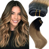 Extensiones De Cabello 100% Humano Ombre Negro A 20in 100gr