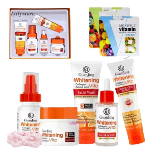 Set Cuidado Facial De Vitamina C Rejuvenecedora + Cintillo