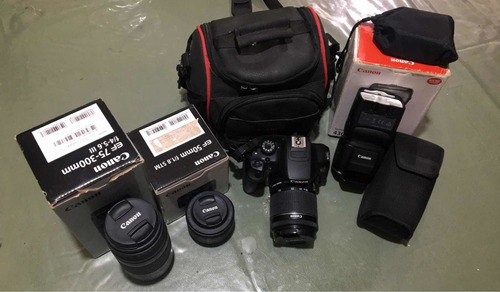 Kit Canon T5i + Bolso + Accesorios (3 Lentes, Flash)