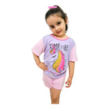 Pijama Para Nena Unicornios Verano Algodón 