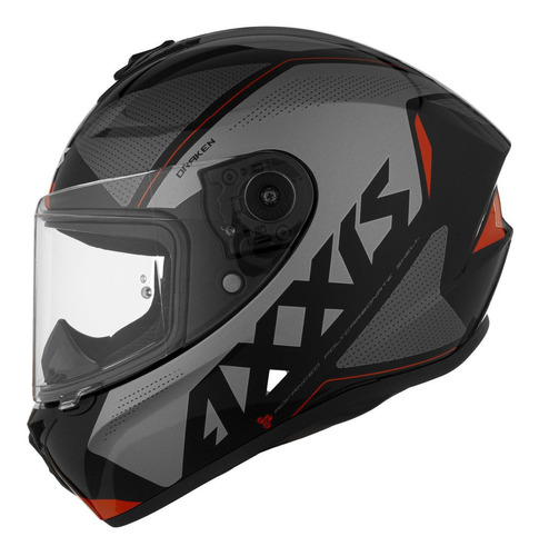 Casco Moto Integral Axxis Draken Gear A2 Gris Brillo