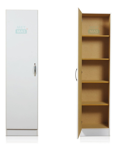 Despensero De Cocina Organizador Melamina 1 Puerta + 4 Estantes 180x45 Cm !!