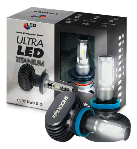 Kit Ultra Led Shocklight Titanium 10.000 Lumens 6000k