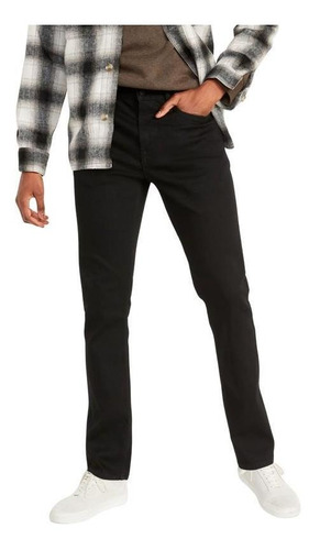 Jeans Hombre Old Navy Slim Built In Flex Negro