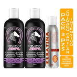  2 Shampoos Extracto Cola De Caballo+crema Capilar Keratina