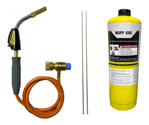 Kit Soplete Soldador + Map Gas + 2 Varillas - Refrigeracion