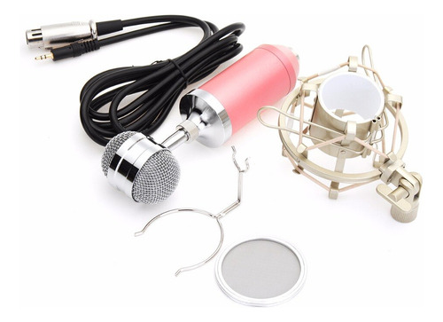 Microfono Condensador Soundtrack St-600 Con Araña Rosado