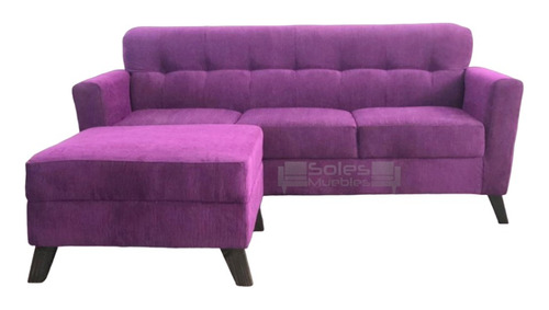 Sillon Sofa Retro Vintage Paris 3cp Escandinavo C/banqueta