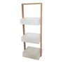 Rack Organizador Atma Home De Bambú Con Cajones En Tres Niveles Blanco