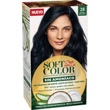 Kit Tintura Wella  Soft Color Tono 28 Negro Azulado Para Cabello