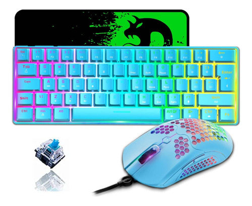 Combo Gamer Teclado Mecánico 60% Mambasnake | Super Combo