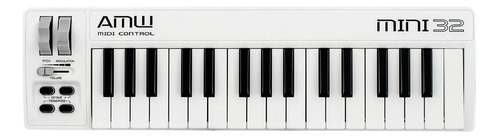 Amw Mini 32 White Teclado Controlador Midi Branco 32 Teclas