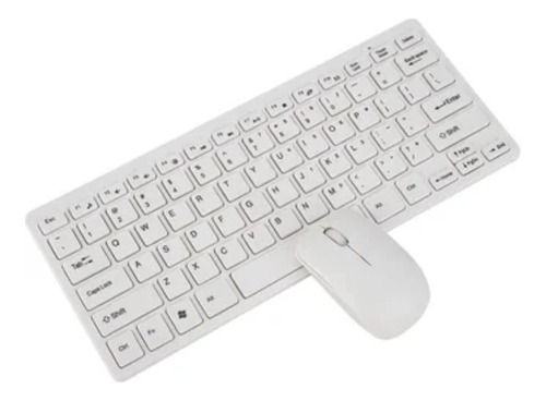 Combo Mini Teclado Mouse Inalambrico Teclado Blanco