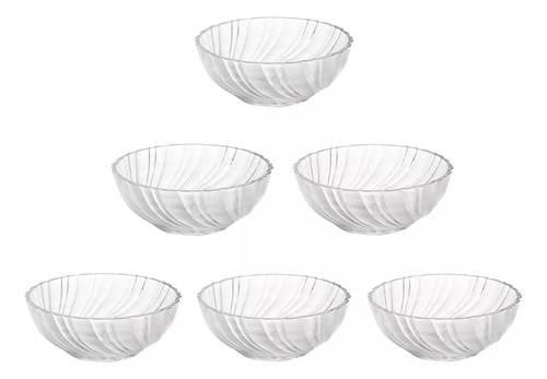 Set X6 Bowl Compotera Vidrio Mini Ensaladera Postre Frutas