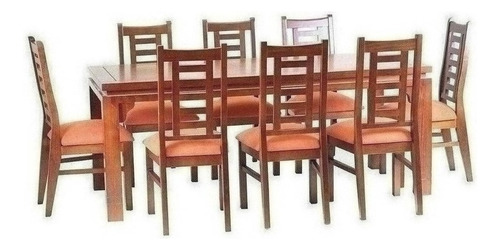 Comedor Leyda 8 Sillas Naranjo Raulí / Muebles América