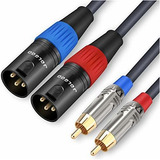 Cable Rca Xlr Cable Rca Doble Macho Xlr Macho Doble 2 R...