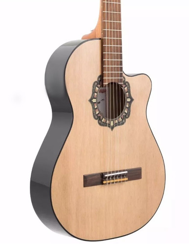 Guitarra Criolla Fonseca 38 K Media Caja Con Corte - Plus