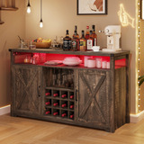 Yitahome Armario De Bar Con Luces Led, Gabinete De Bar Con .