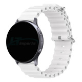 Pulseira 20mm Ondas Compativel Com Amazfit Bip, Bip 2, Bip 3 Cor Branco